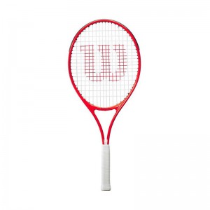 Wilson Roger Federer 25 (WR054310H)ΠΑΙΔΙΚΗ ΡΑΚΕΤΑ ΤΕΝΝΙΣ ΚΟΚΚΙΝΗ ΜΕ ΘΗΚΗ ΓΙΑ ΗΛΙΚΙΑ 9-10 ΕΤΩΝ