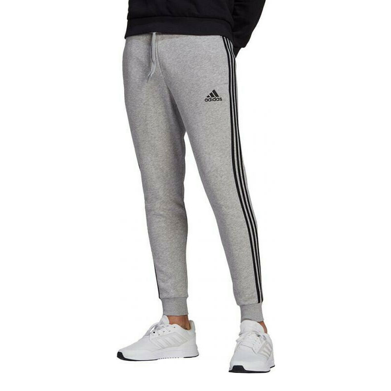 Adidas Sportswear Παντελόνι Φόρμας με Λάστιχο Fleece Γκρι GM1091