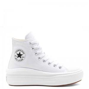 Converse Chuck Taylor All Star Move WMNS (568498C)Flatforms Μποτάκια White / Natural Ivory / Black