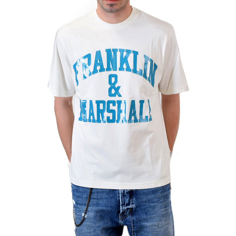 Franklin  Marshall TSHIRT -20/1 ΛΕΥΚΗ ΜΠΛΟΥΖΑ ΑΝΔΡΙΚΗ JM3011.000.1000P01-002