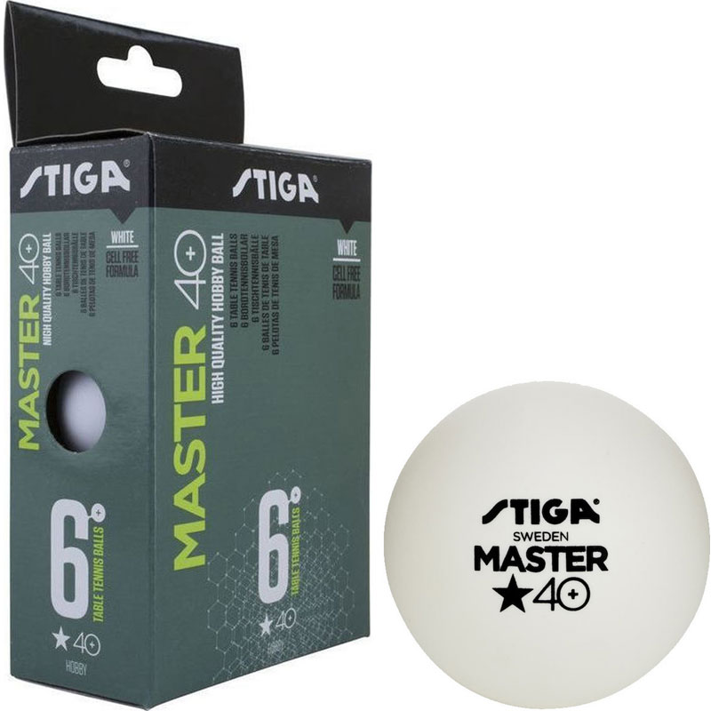 Stiga Master 40+ (1111-2410-06) Μπαλάκια Ping Pong 1 Star 6τμχ