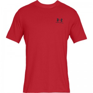 Under Armour Sportstyle Left Chest Αθλητικό Ανδρικό T-shirt Κόκκινο (1326799-600)