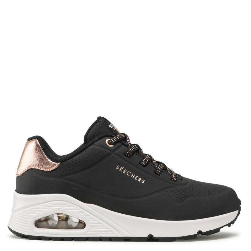 Skechers UNO - SHIMMER AWAY(155196-BLK)ΓΥΝΑΙΚΕΙΑ ΠΑΠΟΥΤΣΙΑ BLACK/GOLD