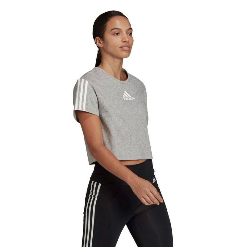 Adidas Performance Crop Tee (HD9354)ΓΚΡΙ ΓΥΝΑΙΚΕΙΟ T-SHIRT