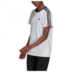 Adidas Essentials 3 Stripes Γυναικείο T-shirt Λευκό (H10201)