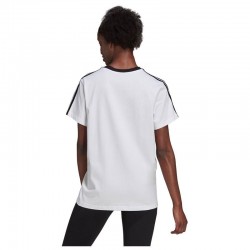 Adidas Essentials 3 Stripes Γυναικείο T-shirt Λευκό (H10201)