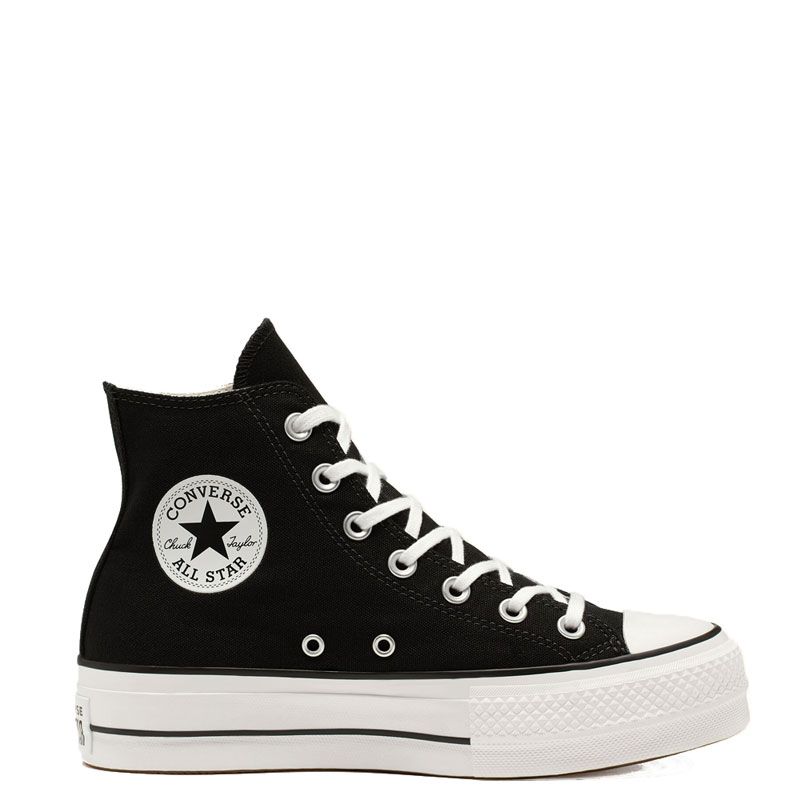 Converse Chuck Taylor All Star Lift High Top Γυναικεία Flatforms Μποτάκια Μαύρα (560845C)