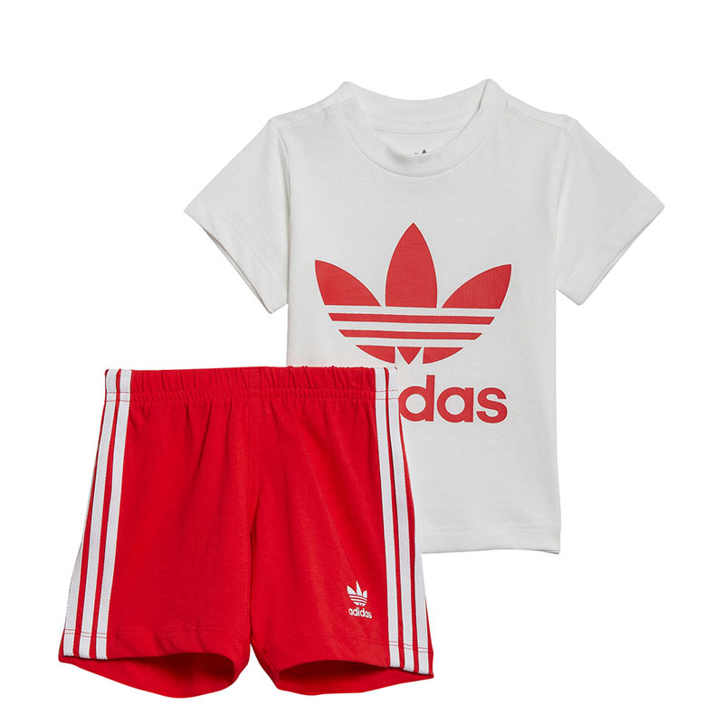 Adidas Παιδικό Σετ με Σορτς  Λευκό/κοκκινο (HE4659)