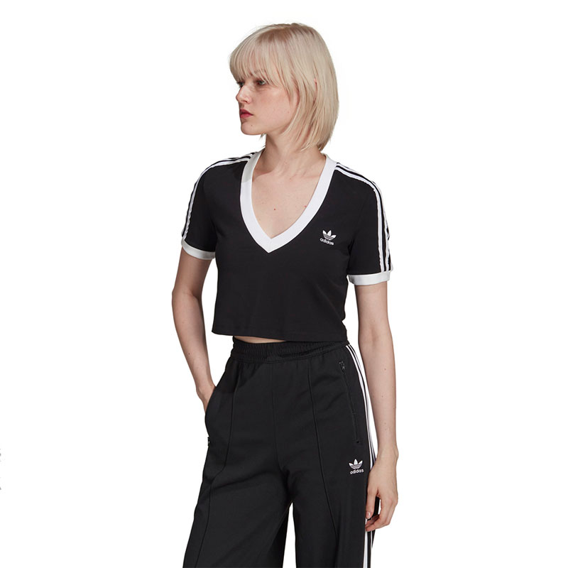 ADIDAS ADICOLOR CLASSICS CROPPED TEE (HC2040)ΜΑΥΡΟ