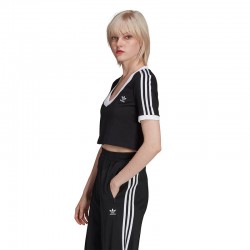 ADIDAS ADICOLOR CLASSICS CROPPED TEE (HC2040)ΜΑΥΡΟ