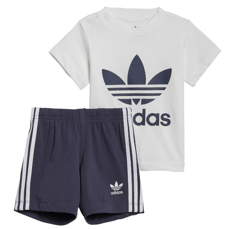 adidas Originals SHORT TEE SET HE4655  ΛΕΥΚΟ ΜΠΛΕ Πολύχρωμο