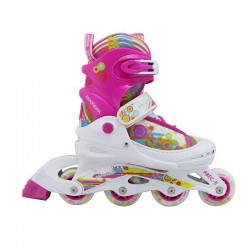 Αθλοπαιδιά Αυξομειούμενα Inline Skates (002.1084/Φούξια)ΛΕΥΚΟ/ΦΟΥΞΙΑ