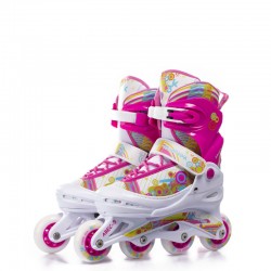 Αθλοπαιδιά Αυξομειούμενα Inline Skates (002.1084/Φούξια)ΛΕΥΚΟ/ΦΟΥΞΙΑ