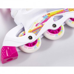 Αθλοπαιδιά Αυξομειούμενα Inline Skates (002.1084/Φούξια)ΛΕΥΚΟ/ΦΟΥΞΙΑ