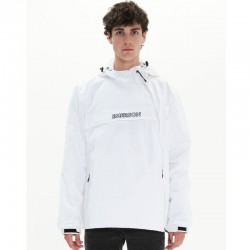 EMERSON MENS PULLOVER JACKET WIYH HOOD (222.EM10.63-WHITE)ΛΕΥΚΟ ΑΝΔΡΙΚΟ ΜΠΟΥΦΑΝ