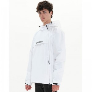 EMERSON MENS PULLOVER JACKET WIYH HOOD (222.EM10.63-WHITE)ΛΕΥΚΟ ΑΝΔΡΙΚΟ ΜΠΟΥΦΑΝ EMERSON MENS PULLOVER JACKET WIYH HOOD (222.EM10.63-WHITE)ΛΕΥΚΟ ΑΝΔΡΙΚΟ ΜΠΟΥΦΑΝ