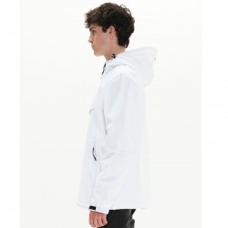 EMERSON MENS PULLOVER JACKET WIYH HOOD (222.EM10.63-WHITE)ΛΕΥΚΟ ΑΝΔΡΙΚΟ ΜΠΟΥΦΑΝ