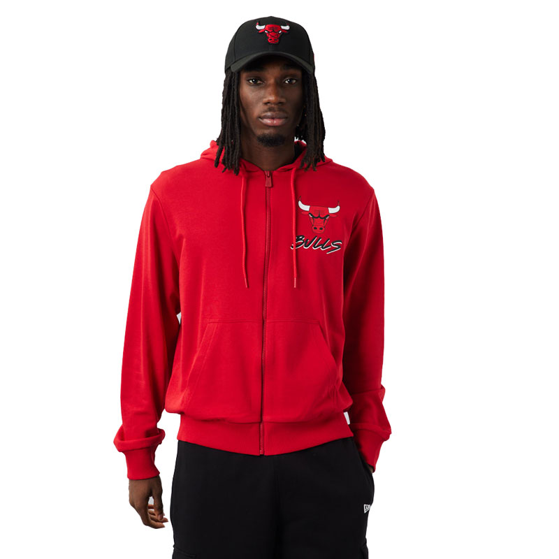 NEW ERA Chicago Bulls NBA Script Red Hoodie (60284697)ΚΟΚΚΙΝΗ ΑΝΔΡΙΚΗ ΖΑΚΕΤΑ