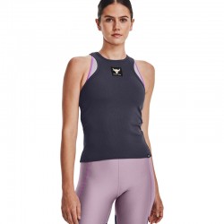 UNDER ARMOUR PROJECT ROCK RIB TANK (1373587-558)ΜΠΛΕ ΓΥΝΑΙΚΕΙΟ ΑΜΑΝΙΚΟ T-SHIRT