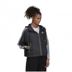 ADIDAS BSC 3-STRIPES WIND JACKET (H55345)ΜΑΥΡΗ ΓΥΝΑΙΚΕΙΑ ΖΑΚΕΤΑ ΑΔΙΑΒΡΟΧΗ/ΑΝΤΙΑΝΕΜΙΚΗ