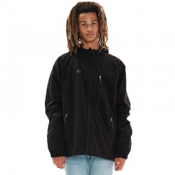 EMERSON JACKET WITH HOOD (222.EM10.03-BLACK)ΜΑΥΡΟ ΑΝΔΡΙΚΟ ΜΠΟΥΦΑΝ ΜΕ ΚΟΥΚΟΥΛΑ