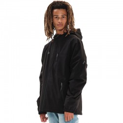 EMERSON JACKET WITH HOOD (222.EM10.03-BLACK)ΜΑΥΡΟ ΑΝΔΡΙΚΟ ΜΠΟΥΦΑΝ ΜΕ ΚΟΥΚΟΥΛΑ