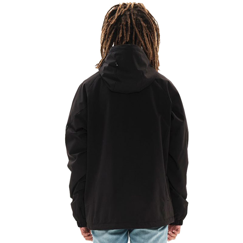 EMERSON JACKET WITH HOOD (222.EM10.03-BLACK)ΜΑΥΡΟ ΑΝΔΡΙΚΟ ΜΠΟΥΦΑΝ ΜΕ ΚΟΥΚΟΥΛΑ