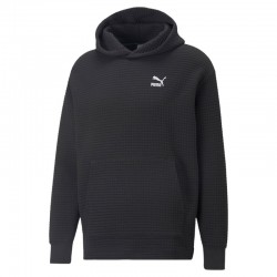 PUMA Classics Quilted Hoodie Men (535600-01)ΜΑΥΡΗ ΑΝΔΡΙΚΗ ΦΟΥΤΕΡ ΜΠΛΟΥΖΑ