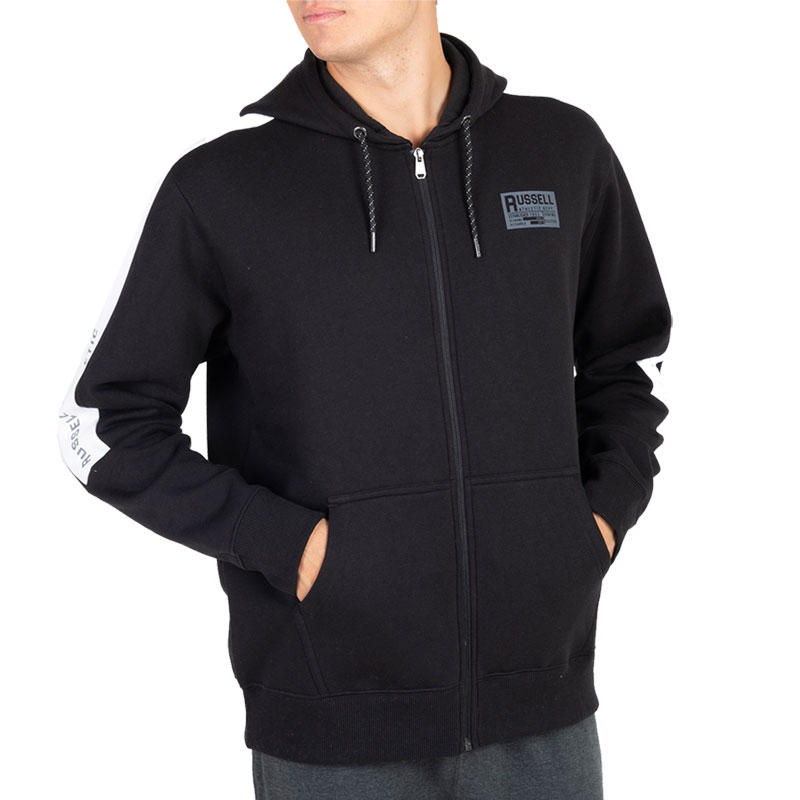 RUSSELL ZIP THROUGH HOODY  ΑΝΔΡΙΚΗ ΖΑΚΕΤΑ ΜΑΥΡΗ A2-045-2-IO-099