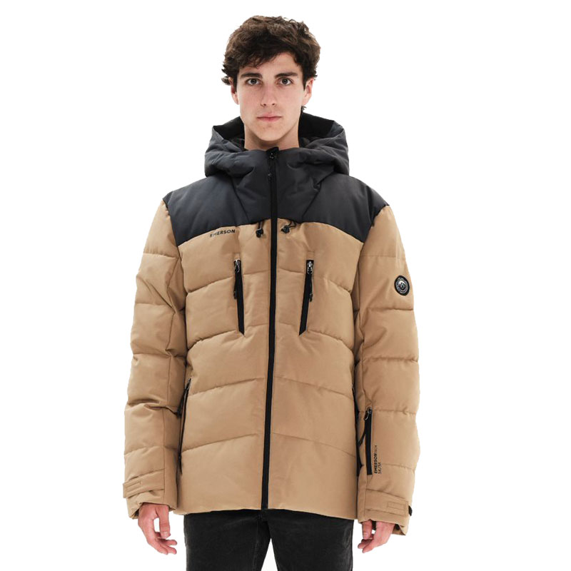 EMERSON ΑΝΔΡΙΚΟ ΜΠΟΥΦΑΝ OUTDOOR PUFFER ΜΕ ΚΟΥΚΟΥΛΑ ΜΠΕΖ (222.EM10.15-BEIGE/EBONY)