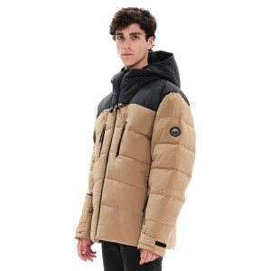 EMERSON ΑΝΔΡΙΚΟ ΜΠΟΥΦΑΝ OUTDOOR PUFFER ΜΕ ΚΟΥΚΟΥΛΑ ΜΠΕΖ (222.EM10.15-BEIGE/EBONY) EMERSON ΑΝΔΡΙΚΟ ΜΠΟΥΦΑΝ OUTDOOR PUFFER ΜΕ ΚΟΥΚΟΥΛΑ ΜΠΕΖ (222.EM10.15-BEIGE/EBONY)
