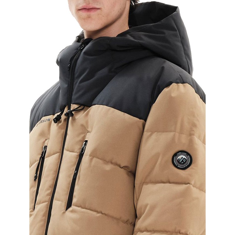 EMERSON ΑΝΔΡΙΚΟ ΜΠΟΥΦΑΝ OUTDOOR PUFFER ΜΕ ΚΟΥΚΟΥΛΑ ΜΠΕΖ (222.EM10.15-BEIGE/EBONY)