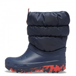 Crocs Kids Classic Neo Puff Boot ΜΠΛΕ 207684-410