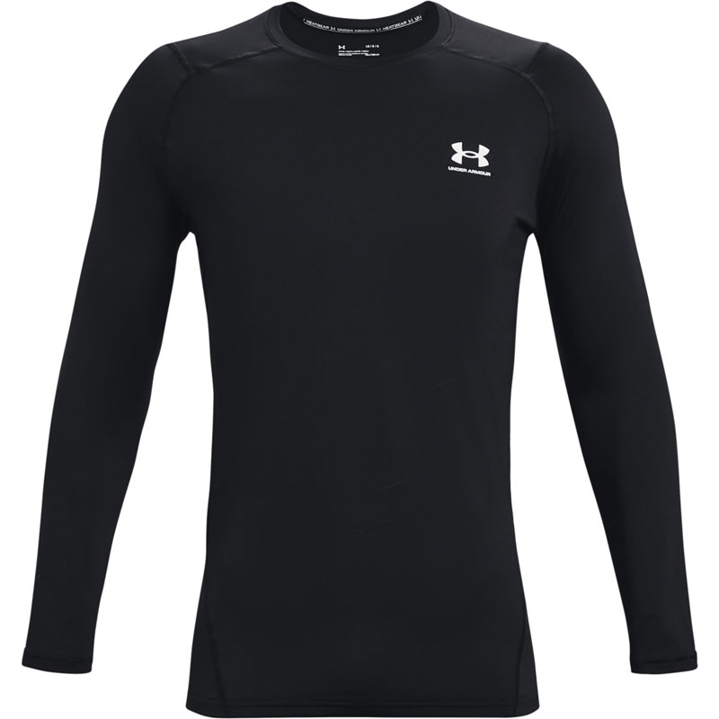 UNDER ARMOUR HEAT GEAR ARMOUR FITTED LONG SLEEVE TEE (1361506-001)ΜΑΥΡΟ