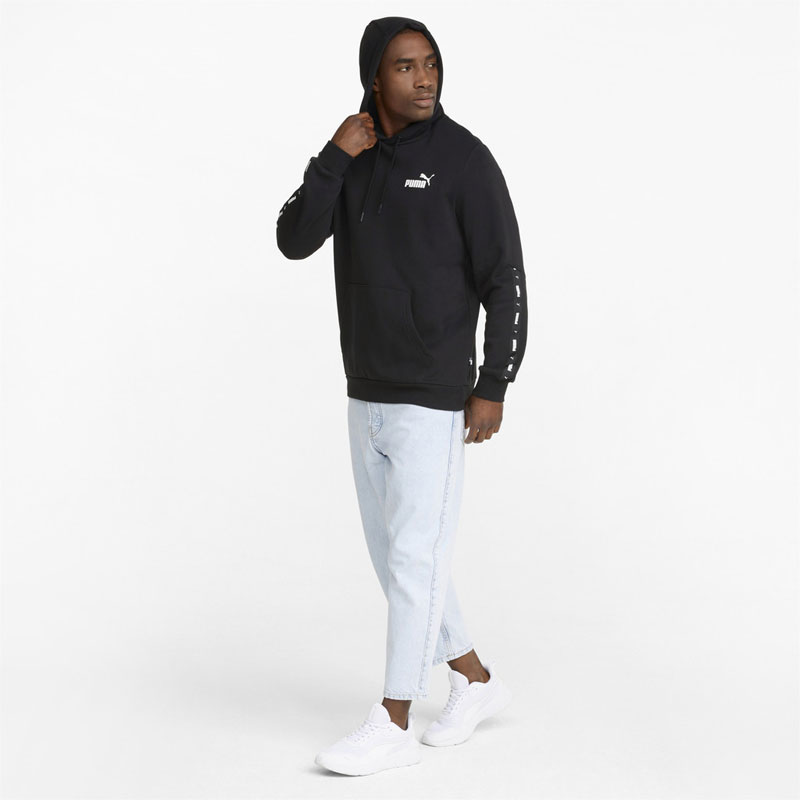 PUMA Essentials+ Tape Men’s Hoodie (849040-01)ΜΑΥΡΗ ΑΝΔΡΙΚΗ ΦΟΥΤΕΡ ΜΠΛΟΥΖΑ