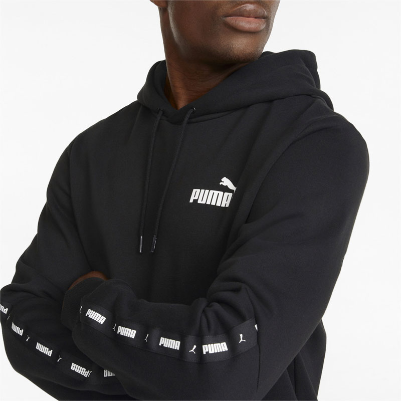 PUMA Essentials+ Tape Men’s Hoodie (849040-01)ΜΑΥΡΗ ΑΝΔΡΙΚΗ ΦΟΥΤΕΡ ΜΠΛΟΥΖΑ