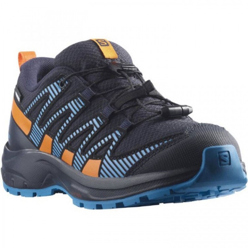 Salomon XA Pro V8 J WATERPROOF (416140) ΜΠΛΕ ΠΑΙΔΙΚΑ ΠΑΠΟΥΤΣΙΑ