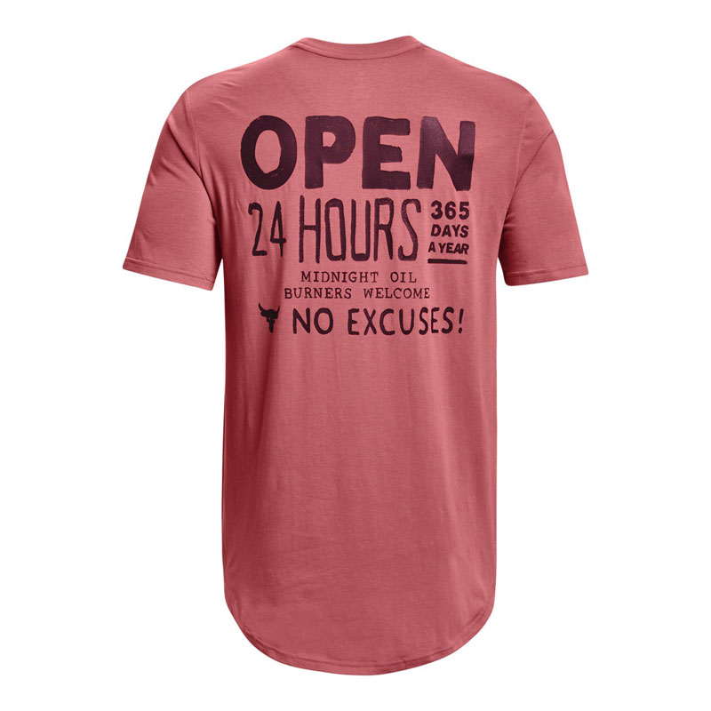 Under Armour Project Rock Open 24 Hours T-Shirt (1374846-600)ΑΝΔΡΙΚΟ ΜΠΛΟΥΖΑΚΙ ΚΟΝΤΟΜΑΝΙΚΟ ΚΟΡΑΛΙ