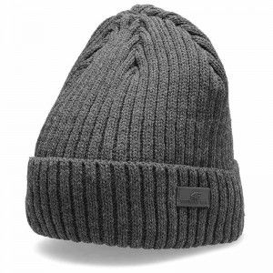 4F Beanie Ανδρικός Σκούφος με Rib Πλέξη σε Γκρι χρώμα (H4Z22-CAM009-24M) 4F Beanie Ανδρικός Σκούφος με Rib Πλέξη σε Γκρι χρώμα (H4Z22-CAM009-24M)