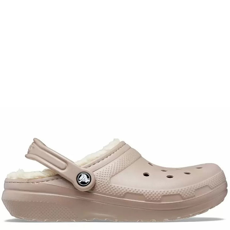 CROCS Classic Lined Clog - Mushroom/Bone (203591-2YB)Γυναικείες Παντόφλες με γούνα Μπεζ