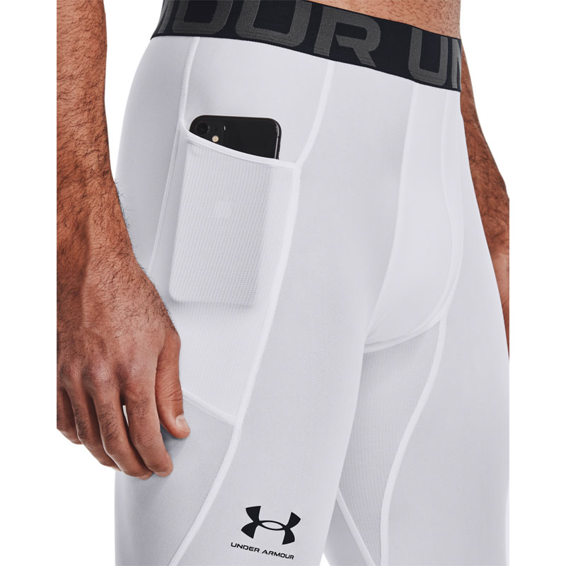 Under Armour HeatGear Ανδρικό Ισοθερμικό Παντελόνι Compression Λευκό (1361586-100)