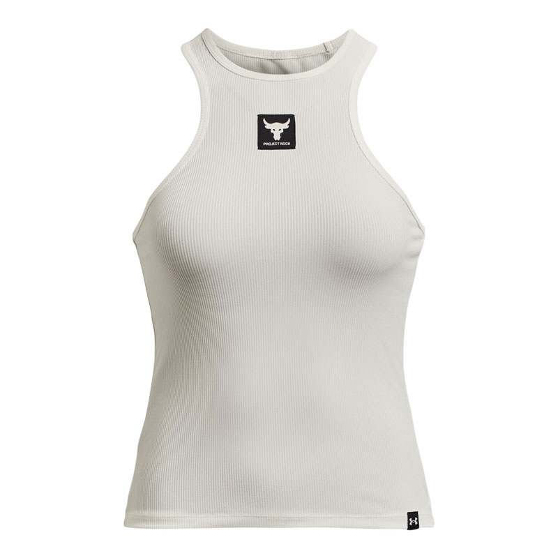 UNDER ARMOUR PROJECT ROCK RIB TANK (1373587-130)ΕΚΡΟΥ ΓΥΝΑΙΚΕΙΟ ΑΜΑΝΙΚΟ T-SHIRT