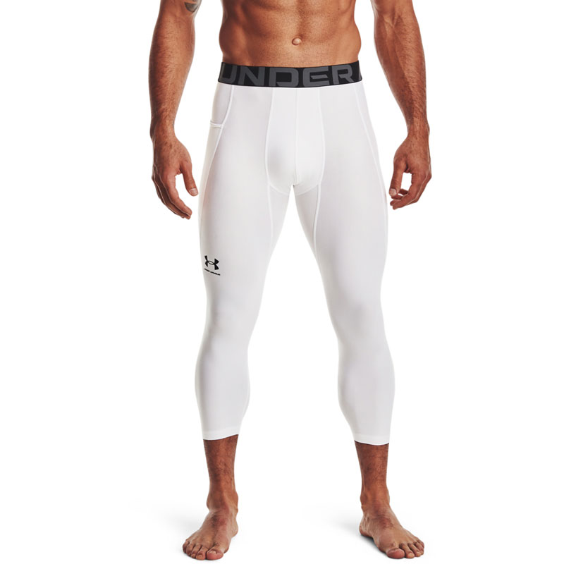 Under Armour HeatGear 3/4 Ανδρικό Κολάν ΛΕΥΚΟ  Ισοθερμικό (1361588-100)