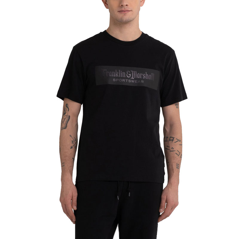 FRANKLIN MARSHALL SPECIAL EDITION T-SHIRT (JM3185.000.1012P01-980)ΑΝΔΡΙΚΟ ΜΑΥΡΟ T-SHIRT