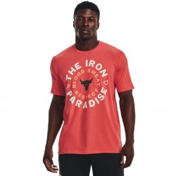 UNDER ARMOUR Project Rock BSR PARADISE Short Sleeve (1376896-872)ΑΝΔΡΙΚΟ TEE-SHIRT VERMILION