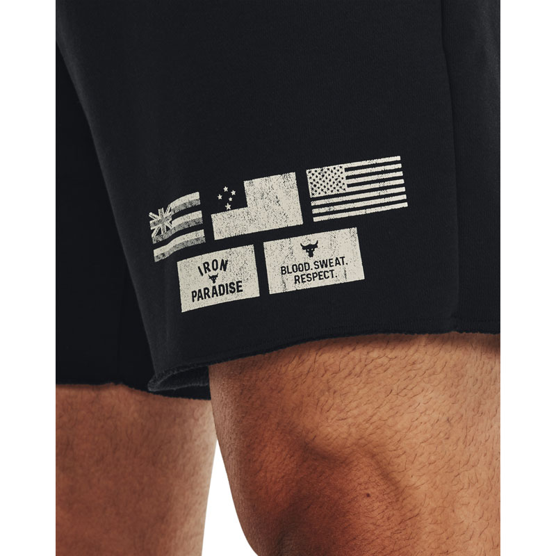 UNDER ARMOUR Project Rock Heavyweight Terry Short Fam (1377439-001)ΜΑΥΡΗ ΑΝΔΡΙΚΗ ΒΕΡΜΟΥΔΑ