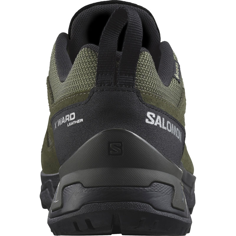 Salomon X Ward Leather GTX (471822)Ανδρικά Παπούτσια Αδιάβροχα με Μεμβράνη Gore-Tex Deep Lichen Green / Black / Olive Night