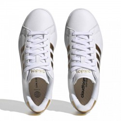 Adidas Grand Court Cloudfoam Comfort (HP9417)ΓΥΝΑΙΚΕΙΟ ΥΠΟΔΗΜΑ ΛΕΥΚΟ/ΧΡΥΣΟ
