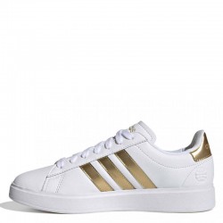 Adidas Grand Court Cloudfoam Comfort (HP9417)ΓΥΝΑΙΚΕΙΟ ΥΠΟΔΗΜΑ ΛΕΥΚΟ/ΧΡΥΣΟ