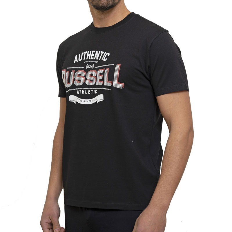 RUSSELL ARA-S/S CREWNECK TEE SHIRT (A3-008-1-IO-099)ΑΝΔΡΙΚΟ T-SHIRT ΜΑΥΡΟ